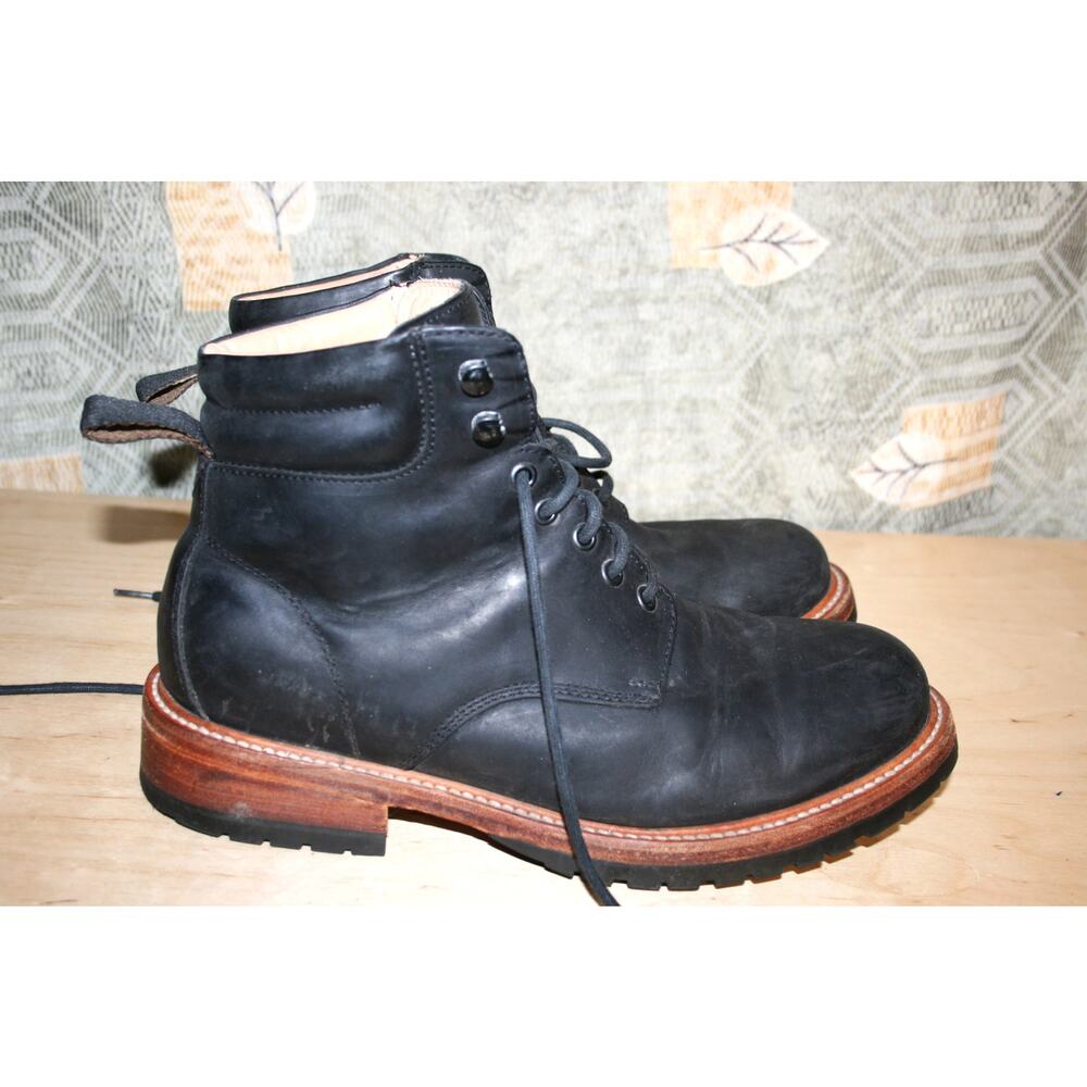 Wilcox Shiloh Black Leather Work / Motorcycle Boots 11 Men's